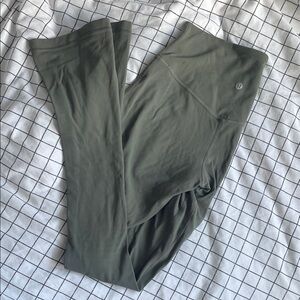 Lululemon High-Rise Olive Green Mini-Flares